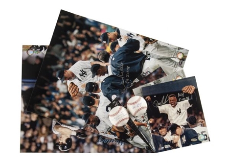New York Yankees Important Signed Moments Photo and Baseball Lot of (8)